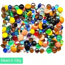 100 克/包彩色壓克力珠用於手鍊製作套件,半透明手鍊珠彩色小馬珠手工馬賽克拼貼珠適用於 Diy 創作、手工藝品和其他工藝品裝飾珠寶製作用品 - 天藍色 - 查看 4