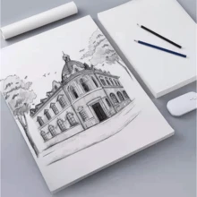 素描紙20張a3 160公克學生繪畫及美術考試 - 白色 - 查看 1