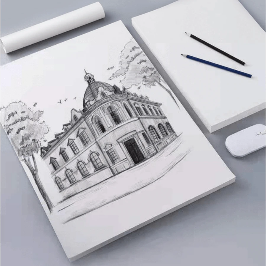 素描紙20張a3 160公克學生繪畫及美術考試 - 白色 - 查看 1