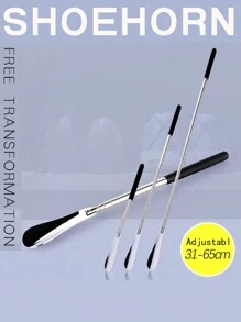 1入不鏽鋼伸縮式鞋拔,3節設計方便收納,穿鞋不用彎腰 - 黑色 - 查看 1