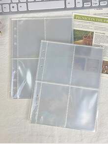 10入組6環4插槽小卡3英寸單面a5相簿補充頁 - 透明 - 查看 4