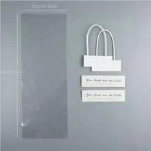 10朵透明鮮花禮袋情人節母親節教師節七夕單支玫瑰花束花盒包裝 - 白色 - 查看 4