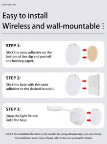 Spotlight Battery Operated, Motion Sensor Picture Light LED Cat-Eye Bulb Wall Sconce, Stick On Display Accent Lighting Dimmable 360° Rotation Rechargeable For Paintings - Multicolor - View 9