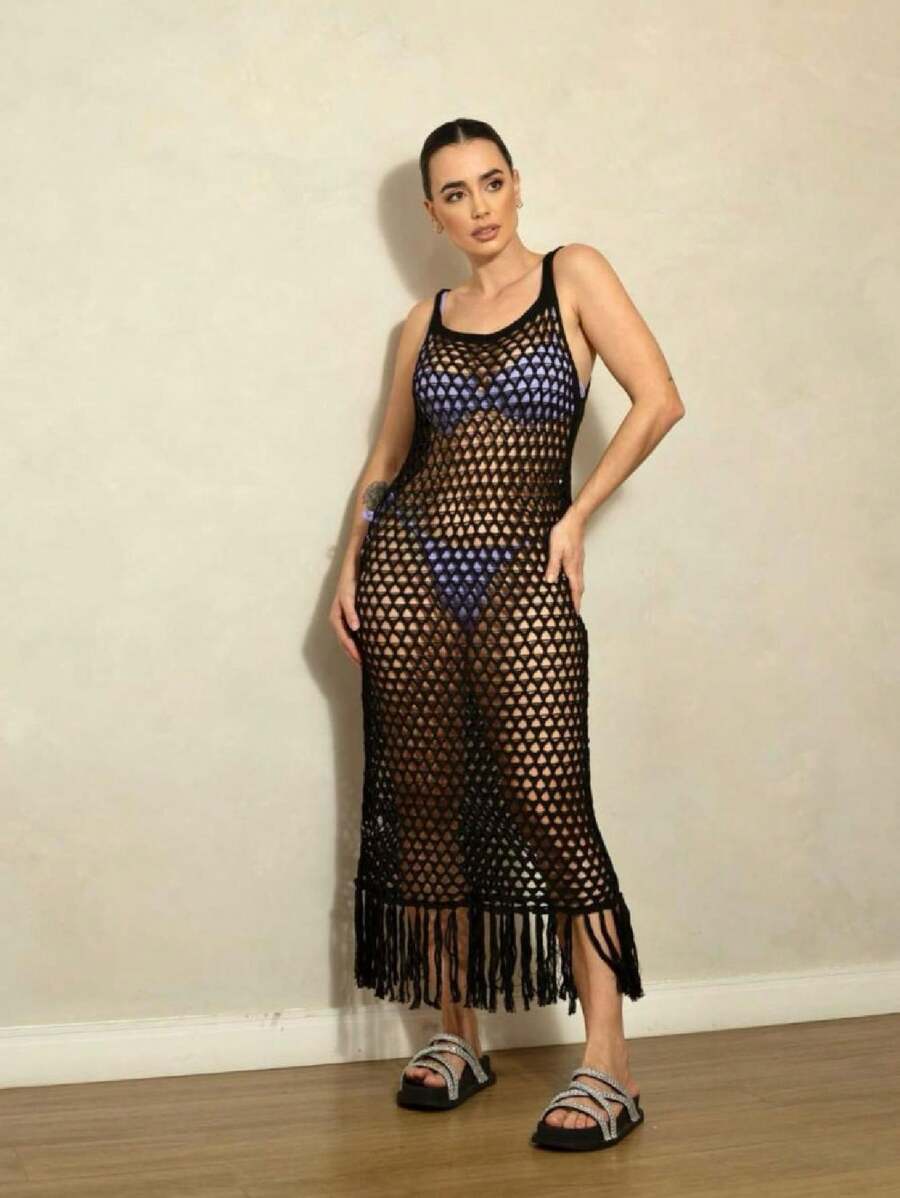 Women Swim Dresses - 黑色 - 查看 1