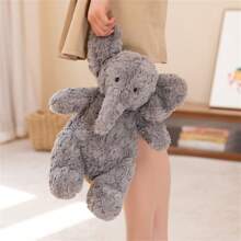 1pc Cute & Dumb Elephant Stuffed Animal, 3 Sizes Soft Plush Toy, Grey Pillow Cushion, Birthday/New Year's Gift