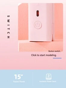 1 Usb 充電式迷你直髮器,拉直捲髮兩用,不損壞發電夾板,30 秒快速熱定形,持久 - 綠色 - 查看 8