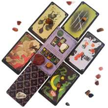 小號聖誕節英文卡牌套裝,適用於萬聖節派對、家庭聚會、朋友聚會、桌遊、兒童玩具占卜遊戲撲克牌 - 彩色 - 查看 1