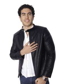 Chamarra Chaqueta Cazadora Hombre Biker Piel Sintetica Peluche Interno Moda - Negro - Ver 1