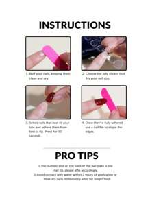 24入組白色珍珠水滴形假指甲，附珠白杏仁形指甲、凝膠膠水和甲片套件，壓貼指甲美甲用品 - 白色 - 查看 6