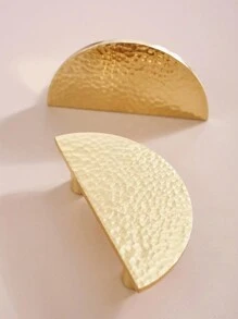 1 Collection Of Hand-Hammered, Semicircular, Round, Round Edge Handles, Suitable For Wardrobes, Cabinet Doors, Cabinets, Drawers, Dressing Tables, Furniture Handles, Electroplated Zinc Alloy Handles. Send Screws - Gold - View 5