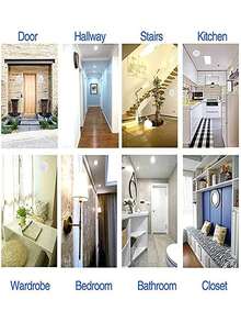 運動感應燈,無線電池供電 Led 夜燈,隨處黏貼壁櫥燈樓梯燈,走廊、浴室、臥室、廚房的感應燈,超亮 Led 燈泡 - ,6 個超亮 Smd Led 燈；足夠明亮,確保您不會在黑暗中絆倒 運動和光感應器 - 在 10 英尺內自動打開,並在 15 秒未檢測到運動時關閉,有助於延長電池壽命。 - 白色 - 查看 10