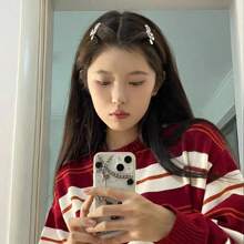 2件套女士金属水钻花朵发夹，甜美酷炫复古设计，适合日常佩戴，街头风发夹，发爪，发卡，上学用品，度假装扮，派对造型，发饰，头部饰品，女士发饰 - 銀色 - 查看 2