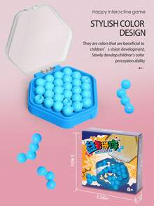 Mini Puzzle Ball Intelligence Pocket Bead Toy, Table Game For Family, 6-8-12 Years Old - Blue - View 5