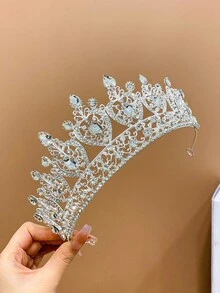 1入兒童銀色經典皇冠頭箍帶,鑲有鑽石 - 銀色 - 查看 6