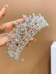 1入兒童銀色經典皇冠頭箍帶,鑲有鑽石 - 銀色 - 查看 5