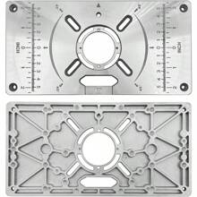 Placa De Inserción De Mesa De Enrutador Multifuncional De Aluminio Para Bancos De Trabajo De Carpintería, Placa De Enrutador Con Herramientas De Madera Y Anillos - Negro - Ver 9