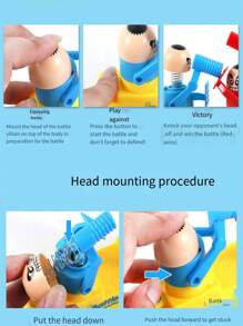 桌上遊戲玩具敲地鼠紅藍攻防2人對戰遊戲機玩具 - 彩色 - 查看 5