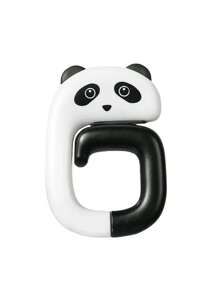 旅行便攜式塑料可愛動物掛鉤，桌上掛飾包掛鉤，壁掛式支架，手提包掛鉤 - 黑與白 - 查看 4