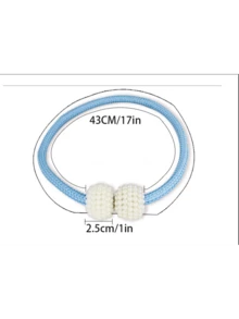 2入組創意珍珠窗簾扣,無需鑽孔的窗簾繫帶,窗簾用的布質儲存繫帶 - 白色 - 查看 2