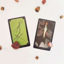 小號聖誕節英文卡牌套裝,適用於萬聖節派對、家庭聚會、朋友聚會、桌遊、兒童玩具占卜遊戲撲克牌 - 彩色 - 查看 3