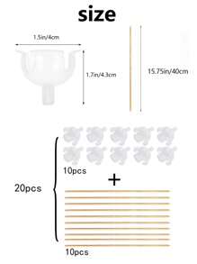 20 cái/bộ DIY Kẹo & Sô cô la Hoa Đứng , Với 10 Trong suốt Trái bóng & 10 Cây tre Gậy Hoa Đứng Bộ , Buổi tiệc & Sinh nhật Bó hoa Trang trí Chất liệu Gói hàng - trong suốt - Xem 3
