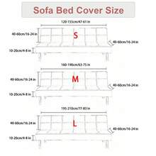 1pc Jacquard Geometry Pattern Sofa Bed Cover High Elasticity Easy Installation Suitable For Various Sizes All-Season-Use Pet Scratch-Proof Foldable Sofa Bed Cover - Orange - View 2