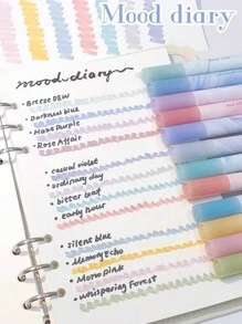 4pcs/Set Sparkling Fluorescent Highlighter Marker Pens For Diary, Graffiti, Random Color - Multicolor - View 1