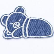 卡通熊設計布料黏牛仔布衣服補丁,無縫修補助紙用於修復牛仔褲撕裂和破洞帶刺繡裝飾 - 彩色 - 查看 6