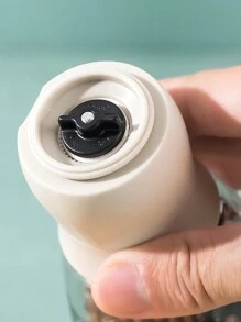 保齡球瓶形手動胡椒研磨機,玻璃香料研磨機,用於胡椒、海鹽、芝麻等。 - 白色 - 查看 5