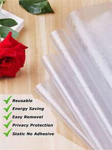 1捲彩色玻璃防護窗戶膜,控制室內熱量的霧面貼紙,用於家庭辦公室3d安全玻璃,阻擋陽光 - 薑色 - 查看 5