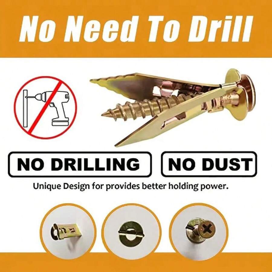 10Pack Drywall SelfDrilling Anchor Screw Kit Drywall Expansion Screws