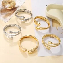 European And American Geometric Ultra-Thin Bracelet With Openable Bracelet, Cool And Symmetrical Design For Women's Bracelet - 4 - View 7