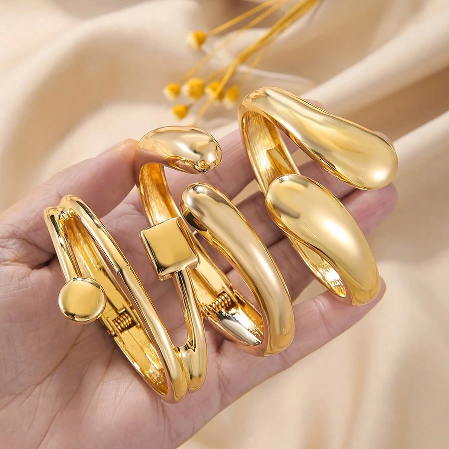 European And American Geometric Ultra-Thin Bracelet With Openable Bracelet, Cool And Symmetrical Design For Women's Bracelet - 4 - View 1