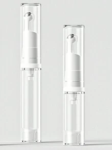 1 pièce Bouteille sous vide en acier inoxydable avec boule métallique, contenant cosmétique rechargeable de 5 ml/10 ml/15 ml