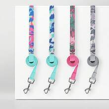 1套反光迷彩狗用胸帶馬甲,狗用牽繩和粗糞便袋套裝,便攜式,適用於步行和旅行 - 綠色 - 查看 10