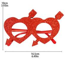 2024 New Fashion Valentine's Day Heart Theme Glasses For Party Decoration And Photography Props Accessories - Red - View 2