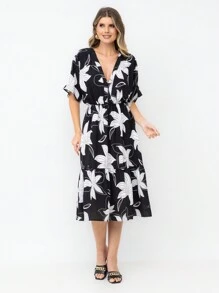 Women Dresses - 黑與白 - 查看 3