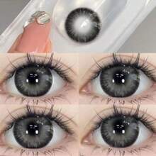 Christmas Makeup Soft Colored Contact Lenses 6 Months Disposable 2 Pieces Colored Lenses With Power - Black - View 4