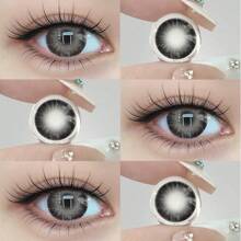 Christmas Makeup Soft Colored Contact Lenses 6 Months Disposable 2 Pieces Colored Lenses With Power - Black - View 7
