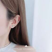 OMID 1pair 925 Sterling Silver Material Fashionable Elegant & Personalized Earrings Suitable For Women's Daily Wearing - earrings - View 3