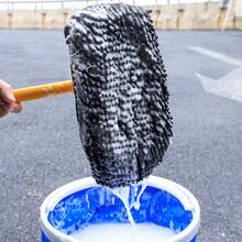 1件刷子車刷軟毛不傷車彎桿洗車拖把專用長柄伸縮洗車工具拖把 - 黃色 - 查看 6