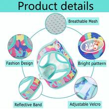 1套反光迷彩狗用胸帶馬甲,狗用牽繩和粗糞便袋套裝,便攜式,適用於步行和旅行 - 綠色 - 查看 7