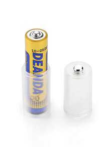 2pcs/5pcs AAA To AA Battery Converter Holder, AAA To AA Battery Adapter With Negative Pole - White - View 5