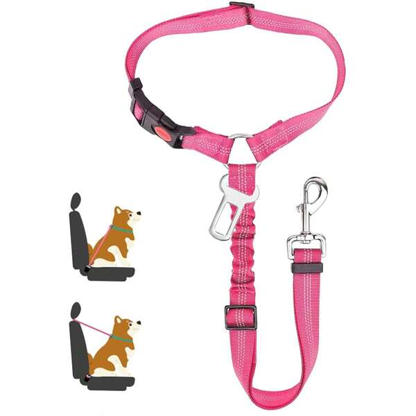 1 Pièce De Harnais Rétractable 2 En 1 Et Collier De Chat Et De Chien Réglable, Rendant Votre Chien Plus Sûr En Voiture, Équipements Essentiel Pour Voyager En Voiture