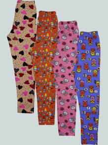 Young Girls Leggings - Multicolor - View 1