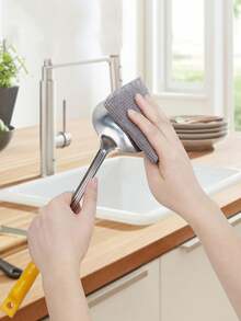 25入組耐磨碗布、煎鍋布、洗碗布、清潔布 - 灰色 - 查看 4