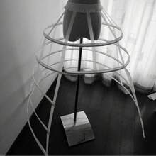 Women 5 Hoops Crinoline Hoop Cage Skirt Pannier Bustle Petticoat Fall Clothes For Women - White - View 3