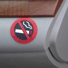 No Smoking Car Stickers Styling Round Red Sign Vinyl Sticker For Auto Motorcycle Home Wall Outdoor Car Accessories - Multicolor - View 3