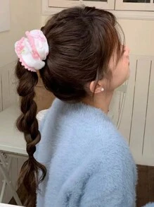 1 件女士多色绒球花朵蕾丝樱桃草莓熊印花蝴蝶结布甜美可爱发带 - 彩色 - 查看 3