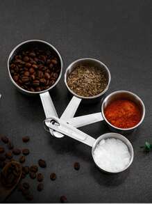 XIYIJIA 1 Set Stainless Steel Measuring Spoon With Scale And Seasoning Spoon For Baking - Silver - View 1